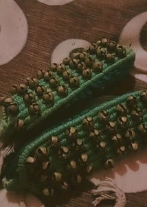 Beautiful 4 Line Gungroo(chilanga) With Green Pad💚