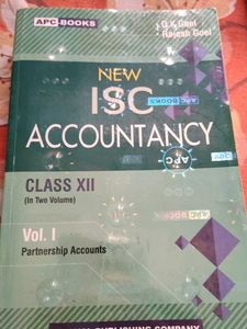 New ISC Accountancy Class XII Vol. I and Vol 2