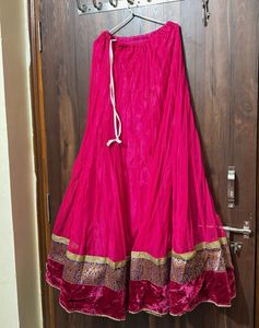 flaire skirt with net dupatta