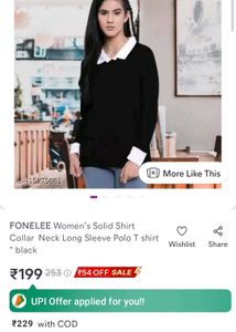 Black & White Collar Top(Brown pant too)