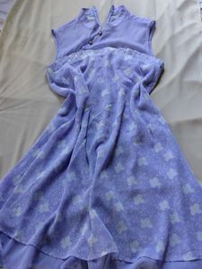 Lilac Floral Print Gown