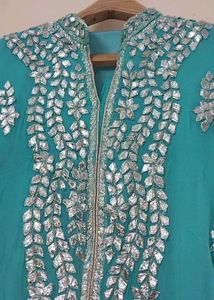 combo  Teal Kurta Set with Silver Embellish