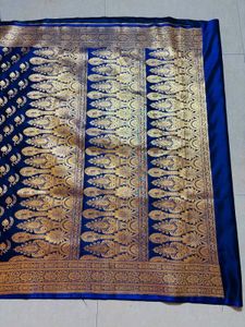New Banarasi Silk Shalu Saree with blouse piece