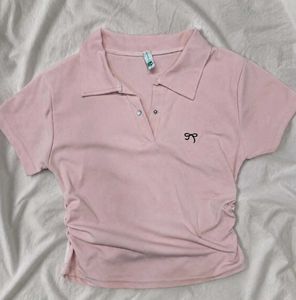 🎀 Newme Baby Pink Polo Top 🌸