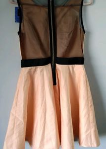 Beautiful Light Orange And Black Dress