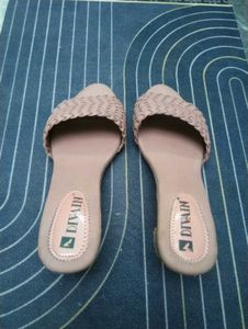Stylish Beige Braided Slip-On Sandals