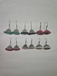 Set of 6 Jhumka Earrings - Unused