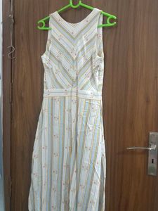 Striped Sleeveless Midi Dress