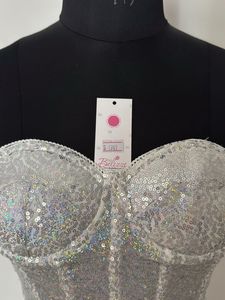 Sparkly Silver Corset Top
