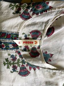 Anouk Printed White Churidar Dupatta Set