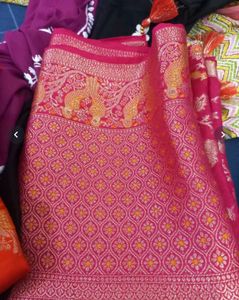 Beautiful Pink Banarasi Silk Suit set