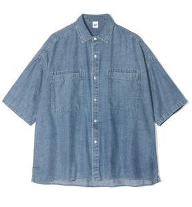Stone Wash Denim Boxy Shirt
