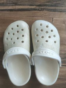 Crocs Sparkly White  Clogs C 11