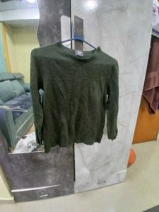 H&amp;M Olive Green Knit Sweater - Size S