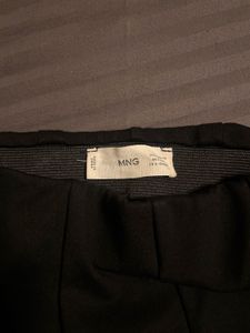 MNG Black Pants With Metal hook and Eye Fastenings