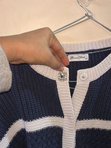 Nautical Stripe Knit Cardigan