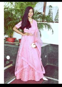 Stunning Pink Embroidered Lehenga Choli