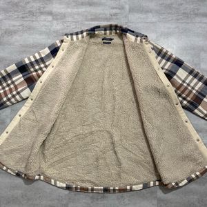 Men's Plaid Flannel Lined Shirt Jacket
