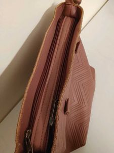 Chic Pink Handbag with Matching Pouch