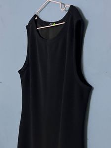 Classic Black Sleeveless Midi Dress