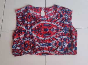 Boho Print Crop Top
