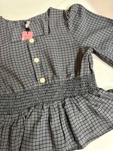 Chic Grey Checkered top