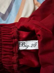Vibrant Red Wide Leg Pants