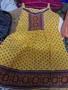 Bohemian Yellow Print Dress