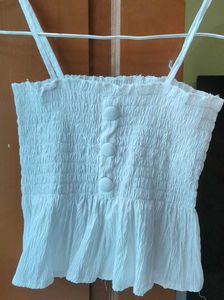 Chic indo- western white layered top
