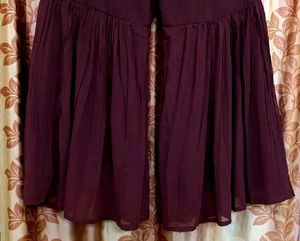New Maroon Sharara Pant &amp; Shawl