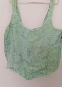 Mint Lace Cropped Cami
