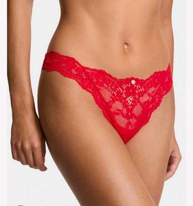 Red Lace Thong Panty