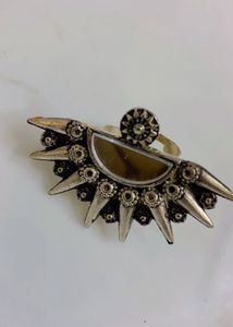 Boho Oxidized Ring with Mirror