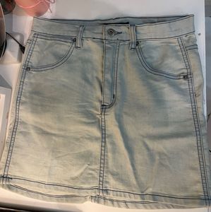 Light Wash Denim Mini Skirt