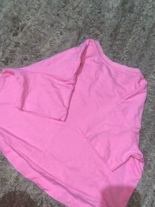 Pink EUROJJ Graphic Crop Top