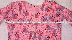 Pink Floral Kurta