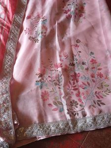 Elegant Pink Floral Saree