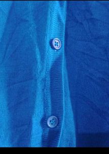 Royal Blue Button-Up Cardigan