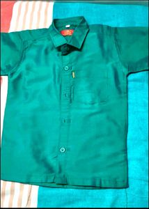 Boys Solid Color Short Sleeve Shirt