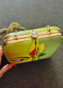 Both Side Graphic Durga Art Clutch