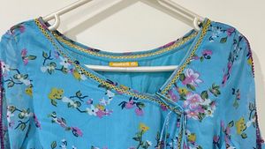 Mustard Brand Blue Floral Maxi Dress/Kurta