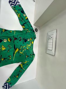 Green Printed Kurta