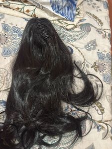 Women's dark brown pony hair wig