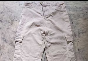 Cream Cargo Pants