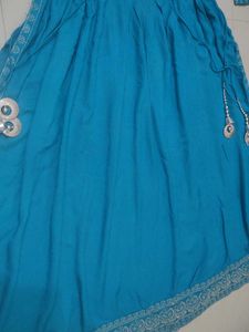 Teal Kurta with Gold Embroidery