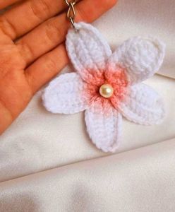 Flower Crochet Keychain