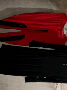 black and red anarkali suit