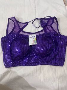 Sparkling Purple Sequin Blouse