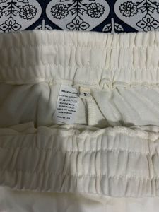 Cream Wide Leg Sweatpants