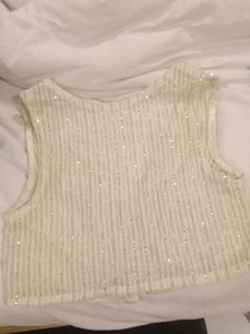 Sparkling Embellished Crop Top